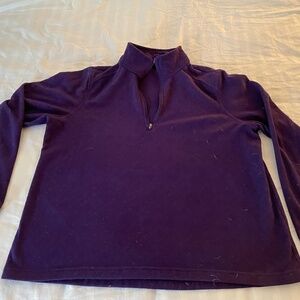 Cozy Meets Classic: Lands' End Quarter-Zip in Royal Purple